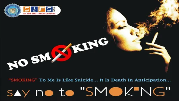 NO SMOKING ZONE - SIFS INDIA