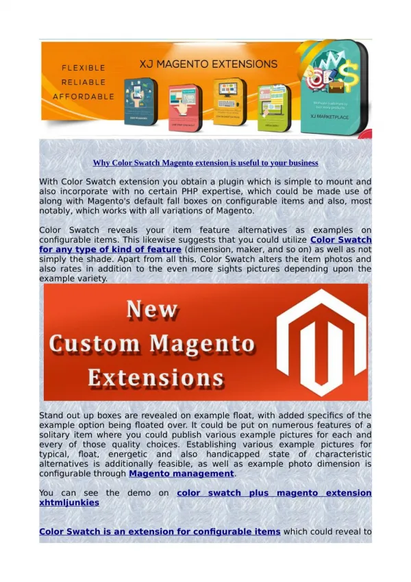 Why Color Swatch Magento Extension is Useful to Your Business
