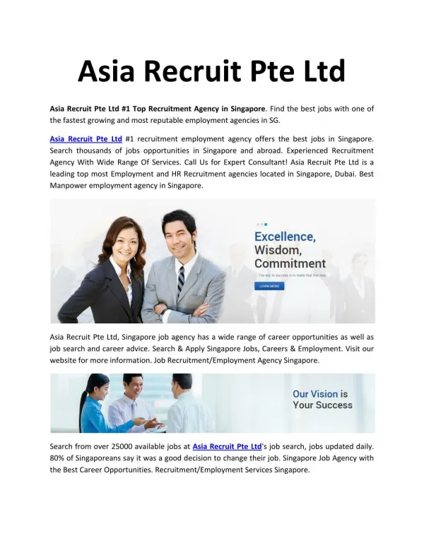 Asia Recruit Pte Ltd