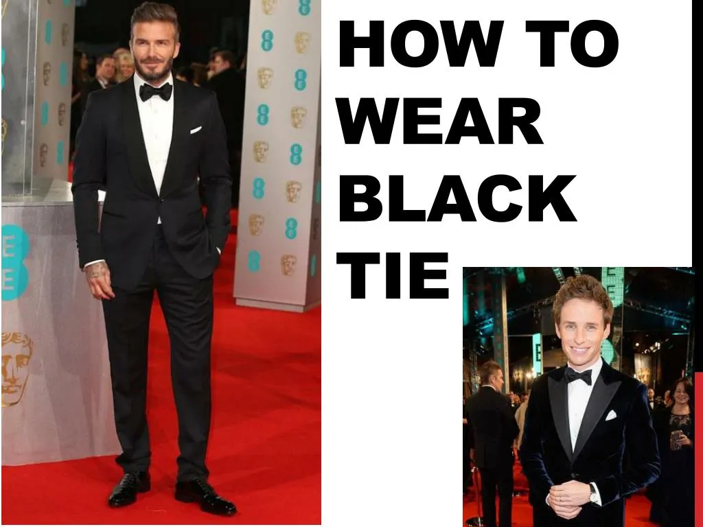 how to wear black tie