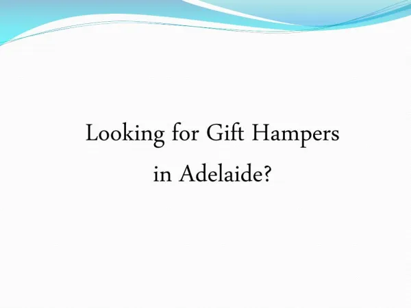 Gift Hampers Adelaide