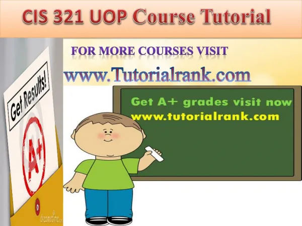 CIS 321 UOP Course Tutorial/TutorialRank