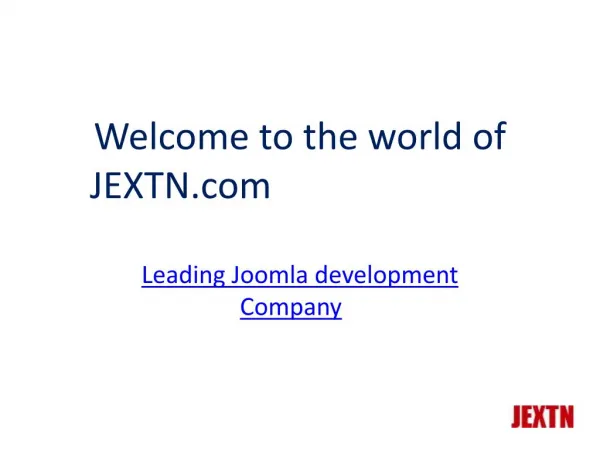 Jextn | Joomla Development Company | Joomla Developer