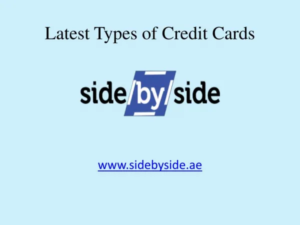 Sidebyside - Apply for Latest Types of Credit Cards in Dubai & UAE Online
