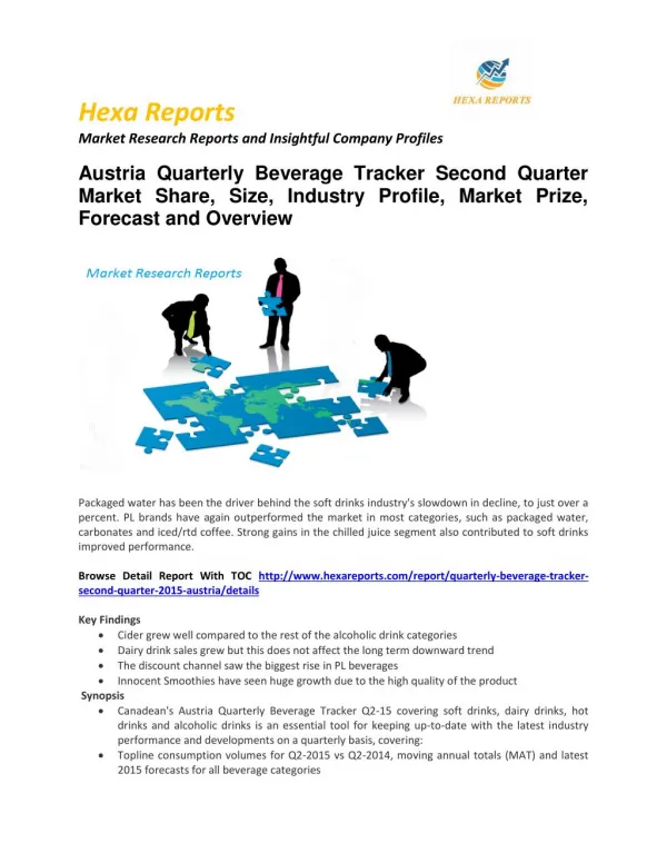 Quarterly Beverage Tracker Second Austria Market Size and Share, Growth, Trends, Competitive Scenario And Forecasts, 201