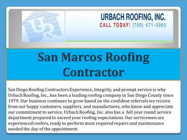 San Marcos Roofing Contractor
