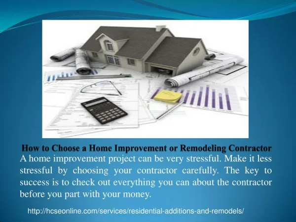 How to Choose a Home Improvement & Remodeling Contractor
