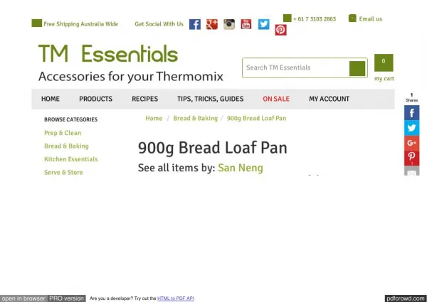 Silicone Loaf Pan Australia