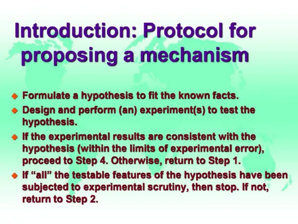 Introduction: Protocol for proposing a mechanism
