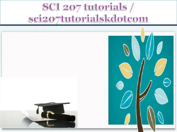 SCI 207 tutorials / sci207tutorialskdotcom