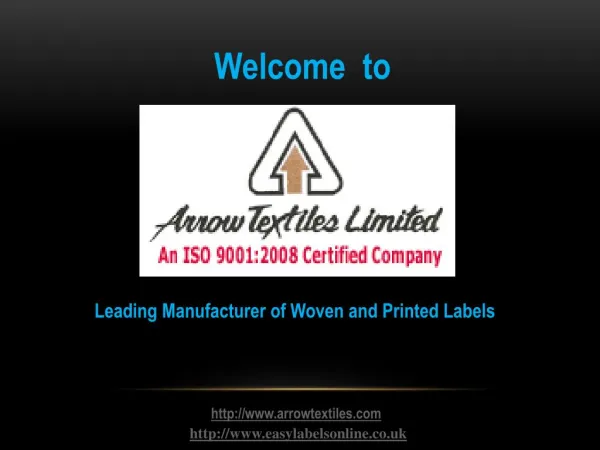 Arrow Textiles - Easy Labels Online