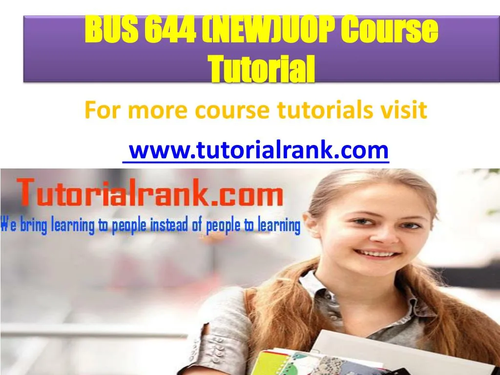 bus 644 new uop course tutorial