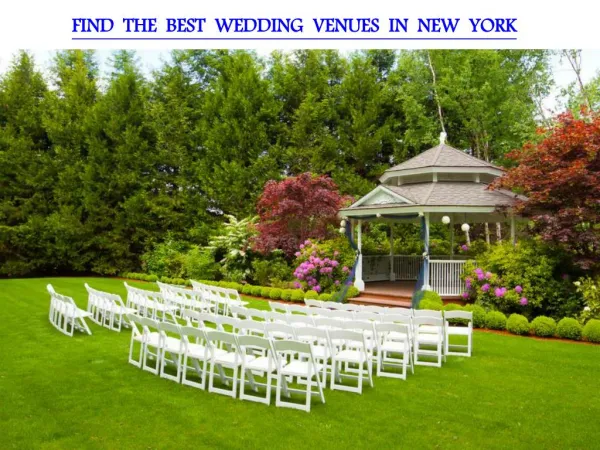 FIND THE BEST WEDDING VENUES IN NEW YORK