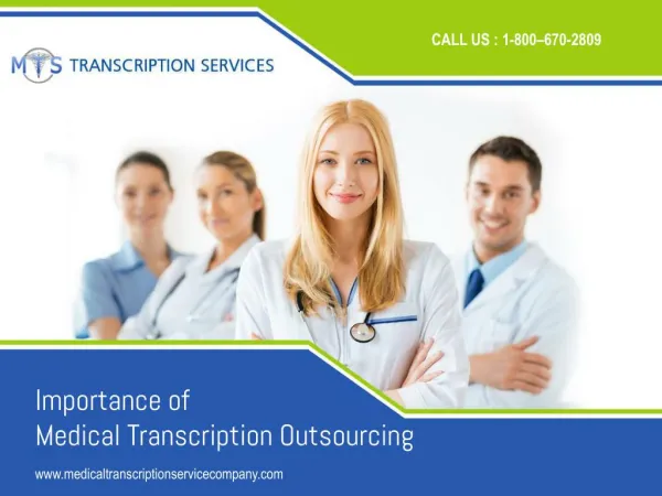 Importance of Medical Transcription Outsourcing