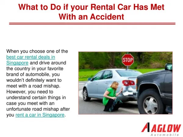 What to Do if your Rental Car Has Met With an Accident