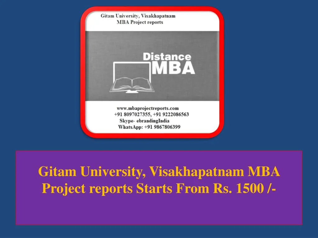 gitam university visakhapatnam mba project reports starts from rs 1500