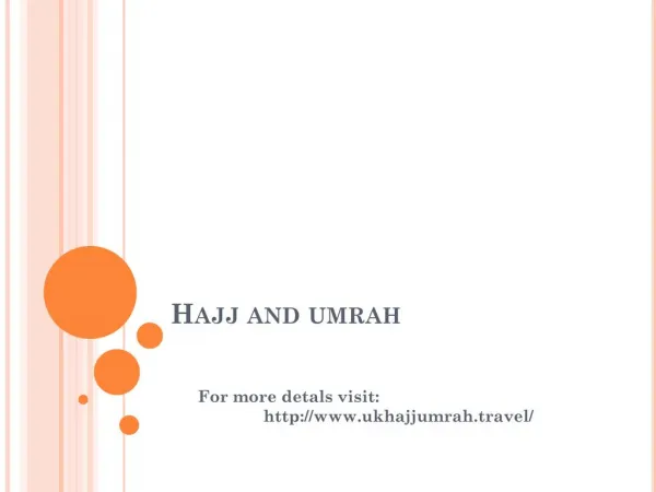 Packages of Umrah and Hajj