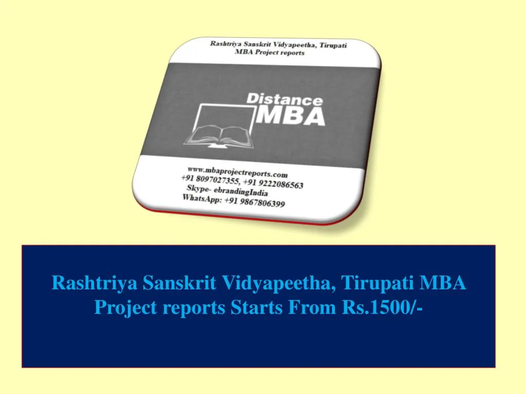 rashtriya sanskrit vidyapeetha tirupati mba project reports starts from rs 1500