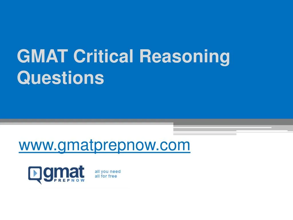 gmat critical reasoning questions