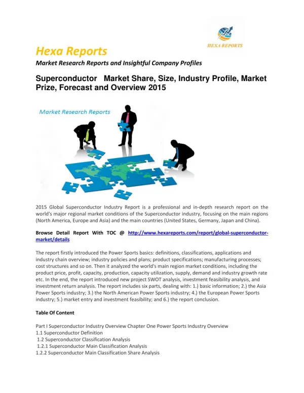 Global Superconductor Market worldwide Forecast 2015