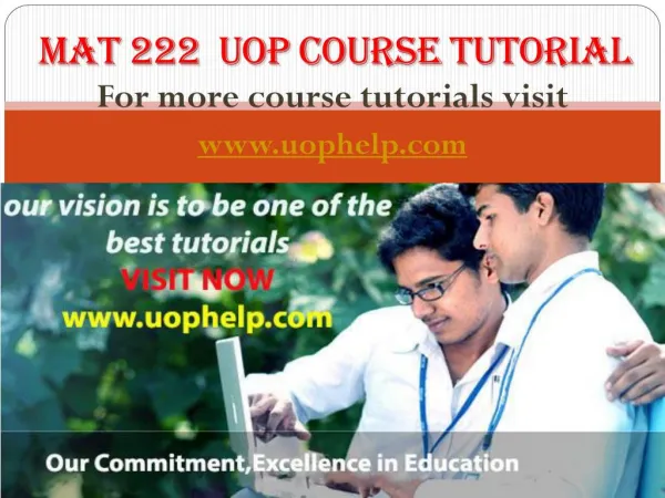 MAT 222 Course tutorial/uophelp