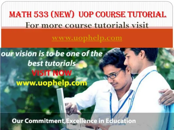 MATH 533 (new) Course tutorial/uophelp