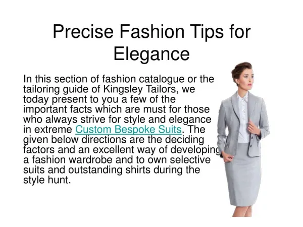 Precise Fashion Tips for Elegance