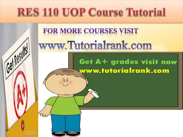 RES 110 UOP Course Tutorial/Tutorialrank