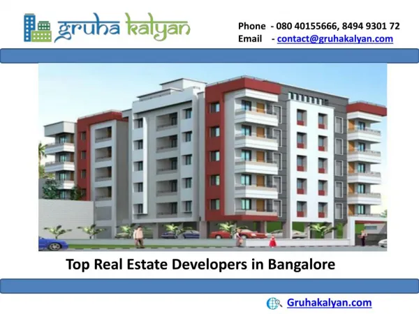 Top Real Estate Developers in Bangalore