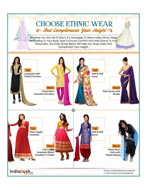 Indian Ethnic Wear - An Attire that Compliments your Height