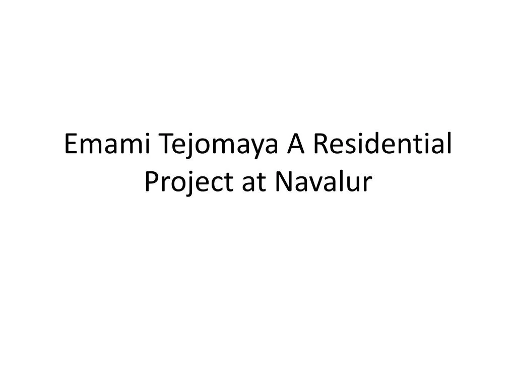emami tejomaya a residential project at navalur