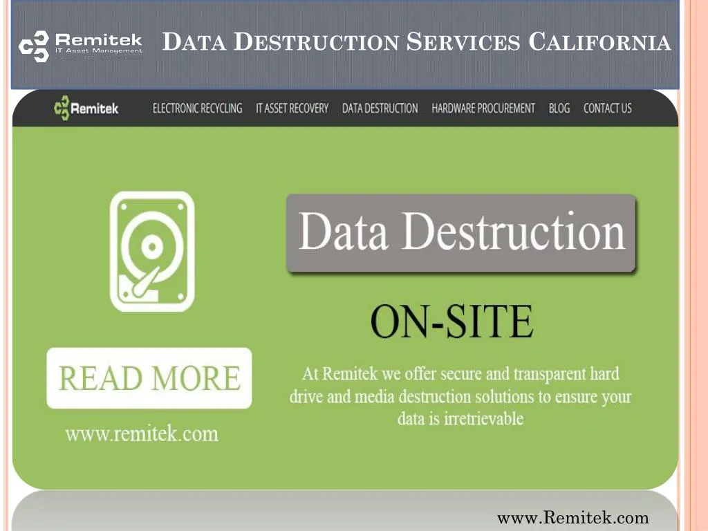 data destruction services california