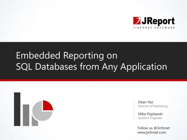 Embedded SQL Reporting on Databases from Any Application