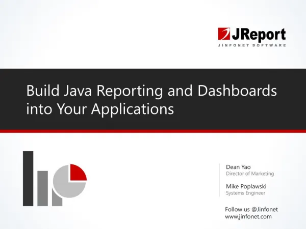 Java Reporting and Dashboard Integration Into Your Applications