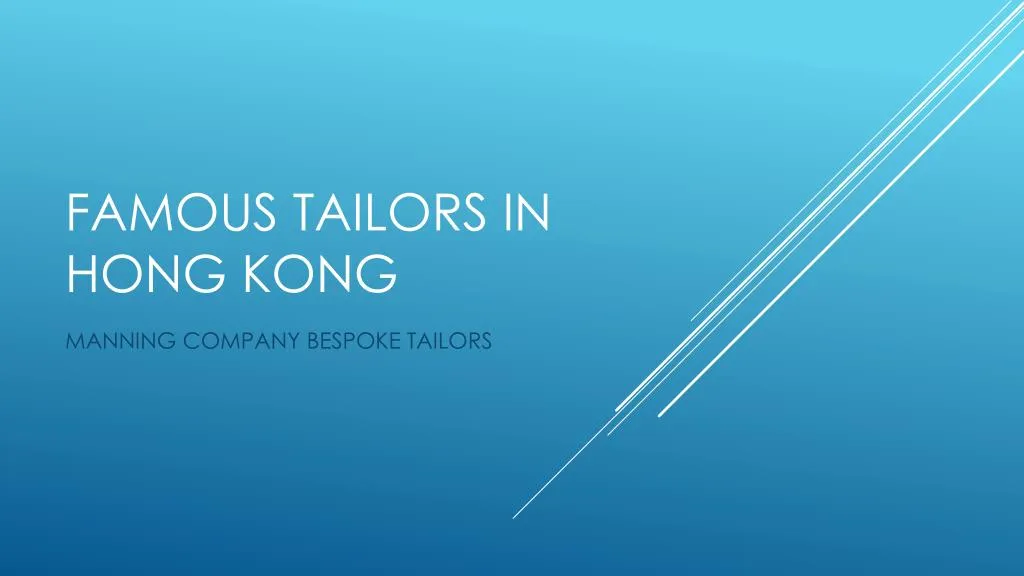 famous tailors in hong kong
