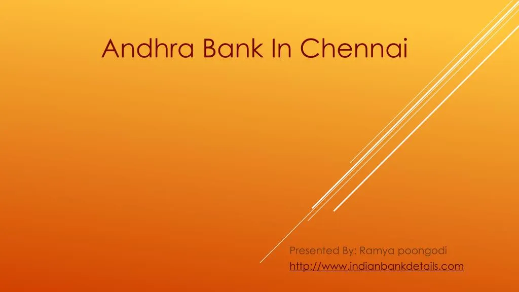 andhra bank i n c hennai