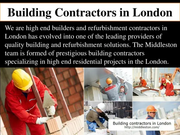 Building contractors in London