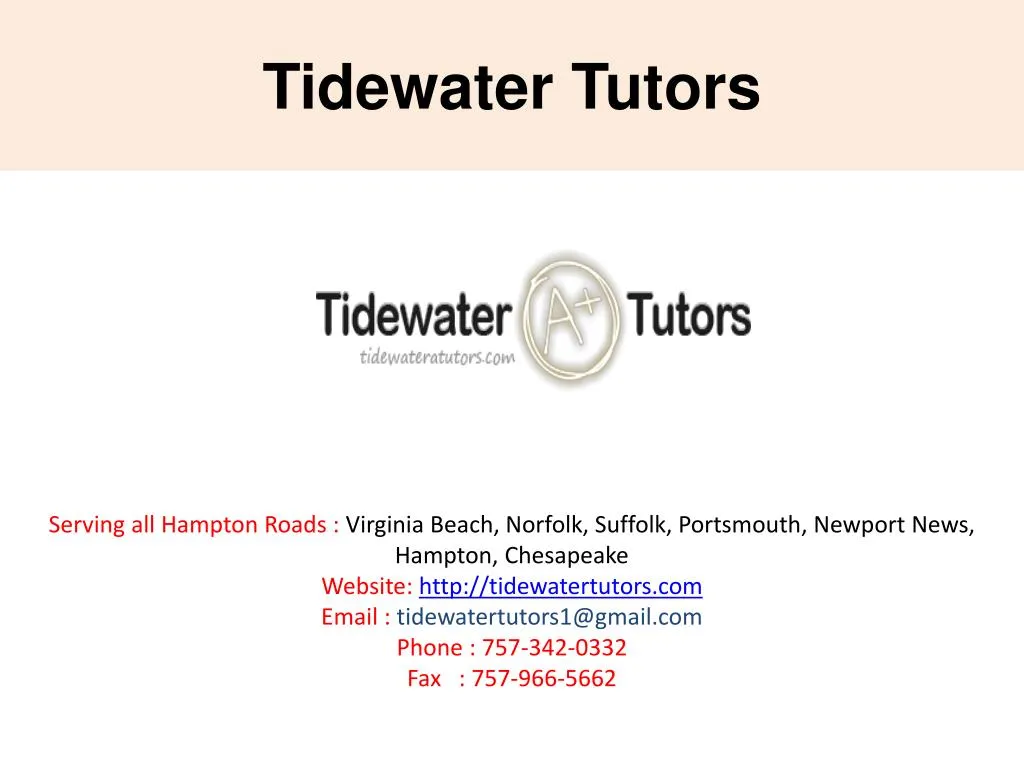tidewater tutors