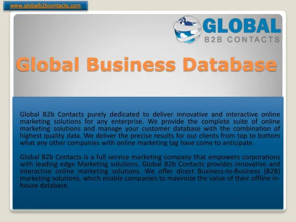 Global Business Database Company