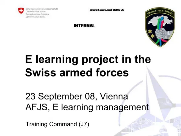 E learning project in the Swiss armed forces