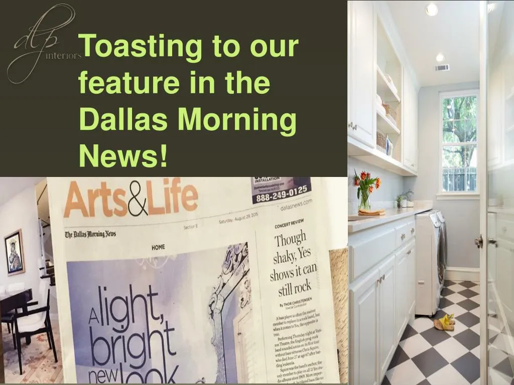 toasting to our feature in the dallas morning news