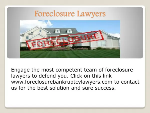 Foreclosure lawyers