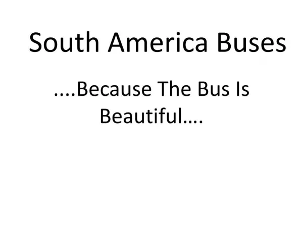 South America Buses