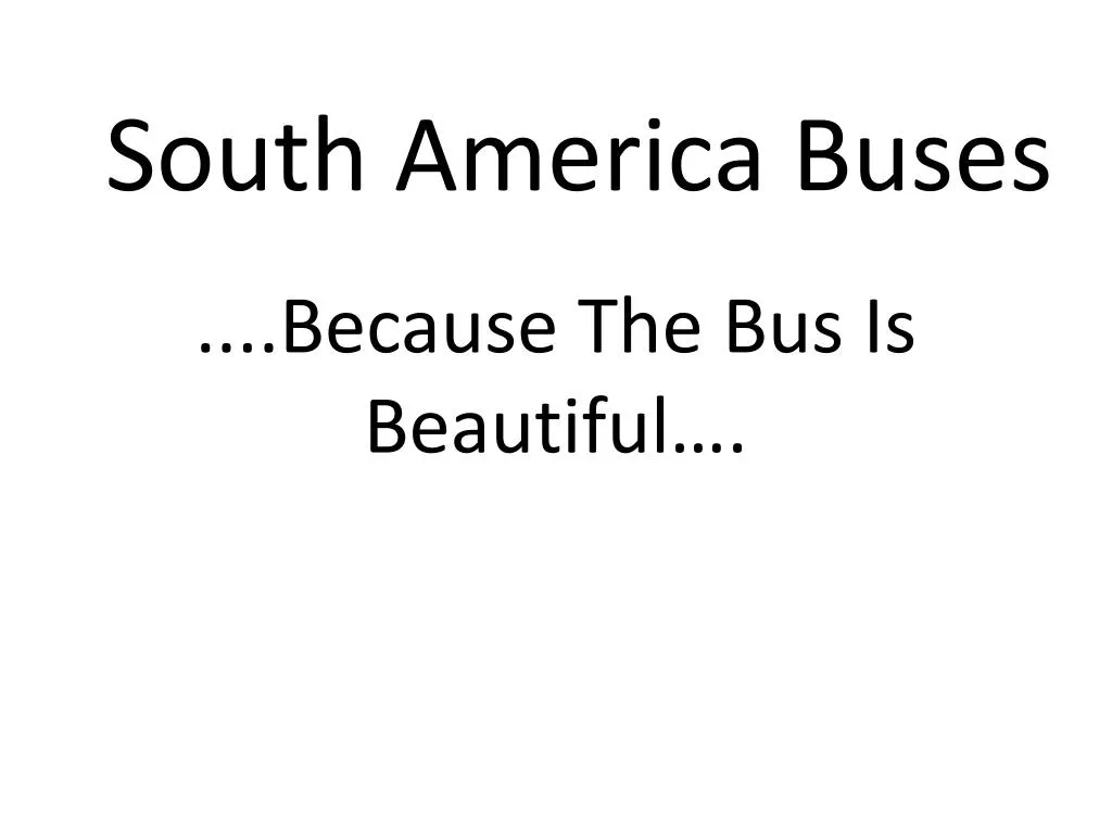 south america buses