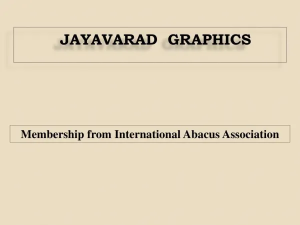 Membership from International Abacus Association