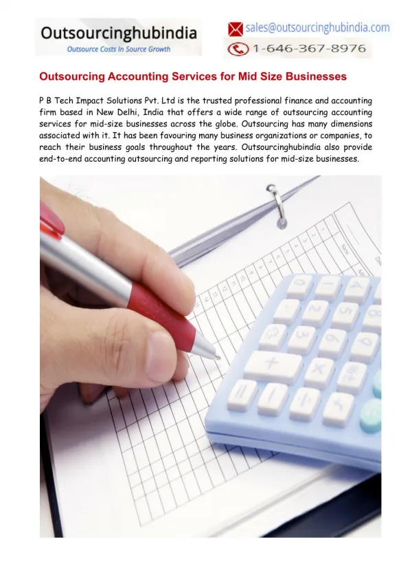 Outsourcing Accounting Services for Mid Size Businesses