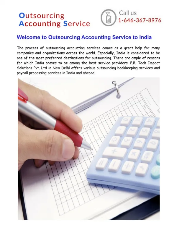 Welcome to Outsourcing Accounting Service to India