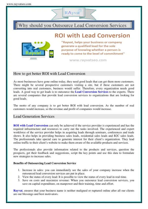 How to get better ROI with Lead Conversion