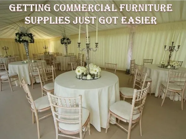 Getting Commercial Furniture Supplies Just Got Easier