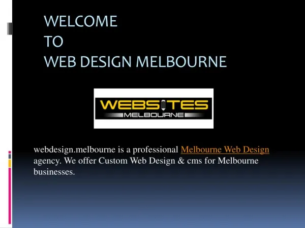 Web Design Melbourne